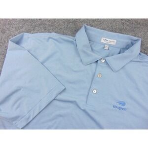 US Open Polo Shirt Mens 2XL Peter Millar‎ Blue Striped Summer Comfort Tennis